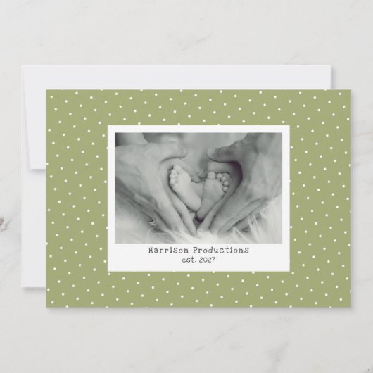 Welkom Baby Foto Collage Birth kondiging Aankondiging (Achterkant)