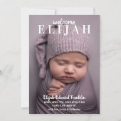 Welkom Baby Foto Collage Birth kondiging Aankondiging (Voorkant)