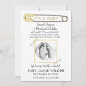 Welkom Baby Foto Geboorteaankondiging Kaart (Voorkant)