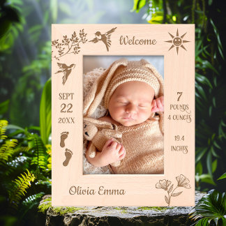 Welkom Baby Foto Gegraveerde Lijstjes