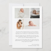 Welkom Baby Foto Modern minimalistische geboorte Aankondiging (Achterkant)