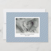 Welkom Baby Fotocollage Blauwe Geboorteaankondigin Aankondiging (Achterkant)