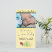 Welkom baby-fotokaart aankondiging (Staand voorkant)