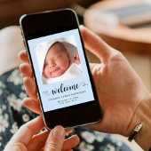 Welkom Baby-foto's geboorteaankondiging Aankondiging