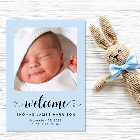 Welkom Baby-foto's geboorteaankondiging Aankondiging