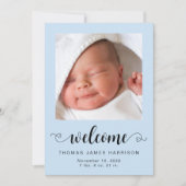 Welkom Baby-foto's geboorteaankondiging Aankondiging (Voorkant)
