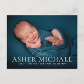 Welkom Baby geboortefoto Briefkaart (Voorkant)