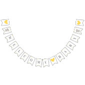 Welkom Baby Geel Grijs Olifant Douche Sprinkle Vlaggetjes (Alle)