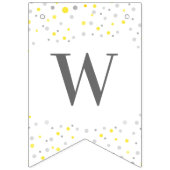 Welkom Baby Geel Grijs Olifant Douche Sprinkle Vlaggetjes (Derde vlag)