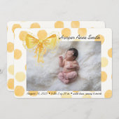 Welkom Baby Girl Aankondiging (Voorkant / Achterkant)