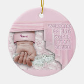 Welkom, Baby Girl (aanpasbaar) Keramisch Ornament (Voorkant)