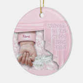 Welkom, Baby Girl (aanpasbaar) Keramisch Ornament (Links)