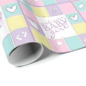 Welkom Baby Girl Colorful Cadeaupapier (Rol Hoek)