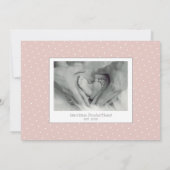 Welkom Baby Girl Foto Collage Birth Aankondiging (Achterkant)