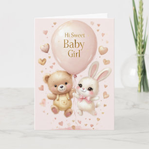 Welkom Baby Girl Kaart