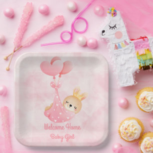 Welkom Baby Girl Papieren Bordje