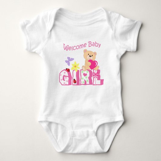 Welkom Baby Girl Romper (Voorkant)