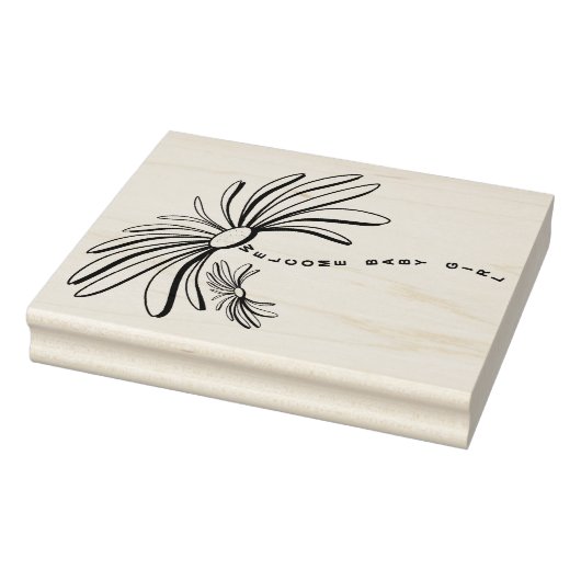 Welkom Baby Girl Rubberstempel (Stempel)