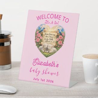 Welkom Baby Girl Shower Voetstuk Bord Reclamebord Met Voetstuk