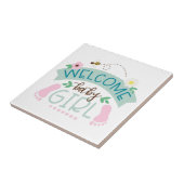 Welkom Baby Girl Tegeltje (Zijkant)
