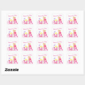 Welkom Baby Girl Vierkante Sticker (Vel)