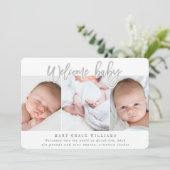 WELKOM BABY-GRAY AANKONDIGING (Staand voorkant)