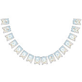 Welkom Baby Hedgehog Floral Bunting Flag - Blauw Vlaggetjes (Alle)