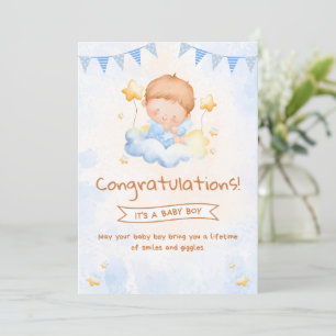 Welkom Baby Jongen – Een Bundel Vreugde Kaart