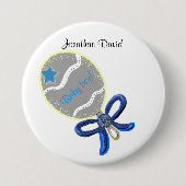 Welkom Baby Jongen Knop Ronde Button 7,6 Cm (Voorkant)