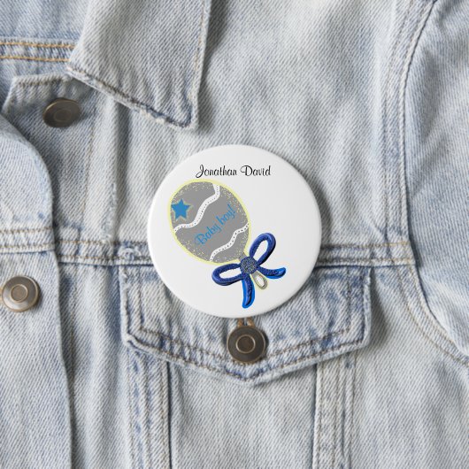 Welkom Baby Jongen Knop Ronde Button 7,6 Cm (In situ)