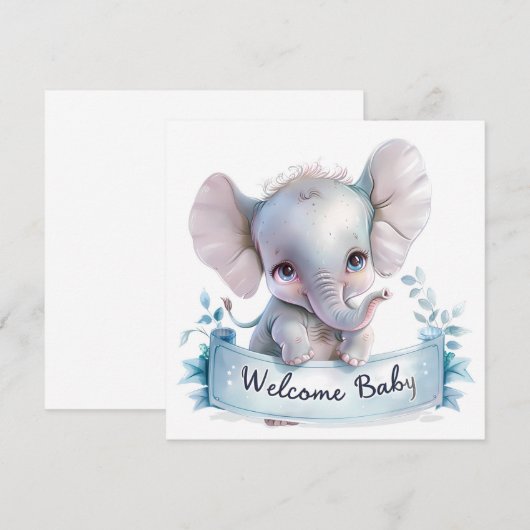 Welkom Baby Kaart (Voorkant / Achterkant)