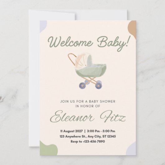 Welkom baby kaart (Voorkant)