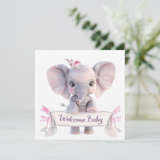 Welkom Baby Kaart (Staand voorkant)