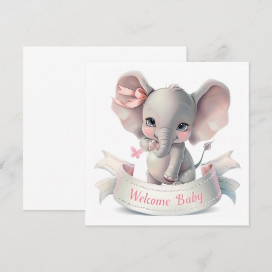 Welkom Baby Kaart (Voorkant / Achterkant)