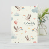 Welkom Baby Kaart (Staand voorkant)