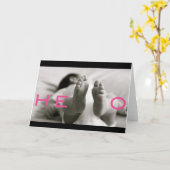 welkom baby! kaart (Gele Bloem)