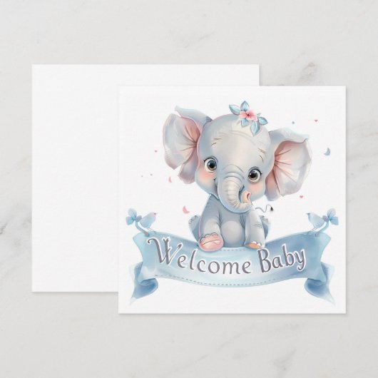 Welkom Baby Kaart (Voorkant / Achterkant)