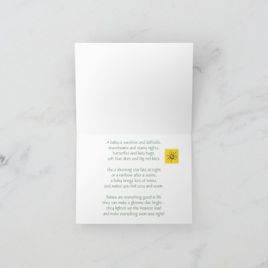Welkom Baby! Kaart (Binnen)