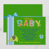 Welkom Baby Kaart (Voorkant / Achterkant)