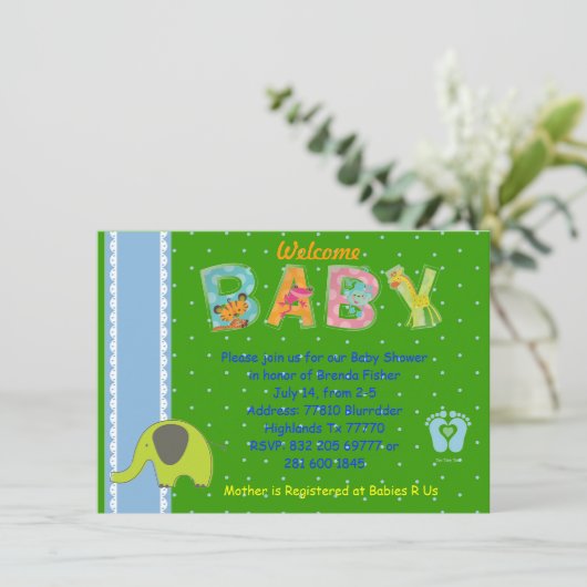 Welkom Baby Kaart (Staand voorkant)