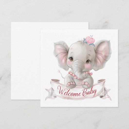 Welkom Baby Kaart (Voorkant / Achterkant)