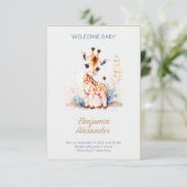 Welkom Baby Kaart - Vier de Nieuwe Aankomst (Staand voorkant)