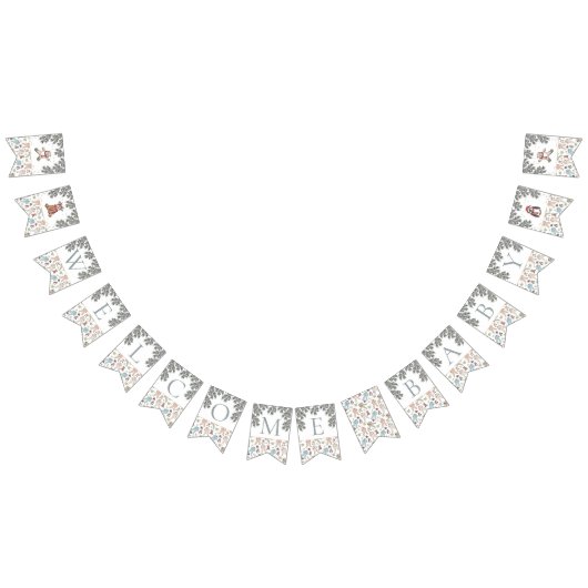 Welkom Baby Kerst Winter Baby shower Vlaggetjes (Alle)