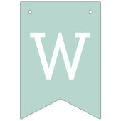 Welkom Baby | kuststrook van pastelmunt Vlaggetjes (Derde vlag)