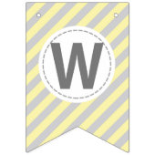 Welkom Baby - Licht geel en grijs Cute Elephant Vlaggetjes (Derde vlag)