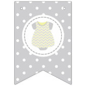 Welkom Baby - Licht geel en grijs Vlaggetjes (Tweede vlag)