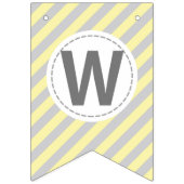 Welkom Baby - Licht geel en grijs Vlaggetjes (Derde vlag)