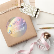 Welkom Baby Lily – Vlinder Baby Meisje Sticker