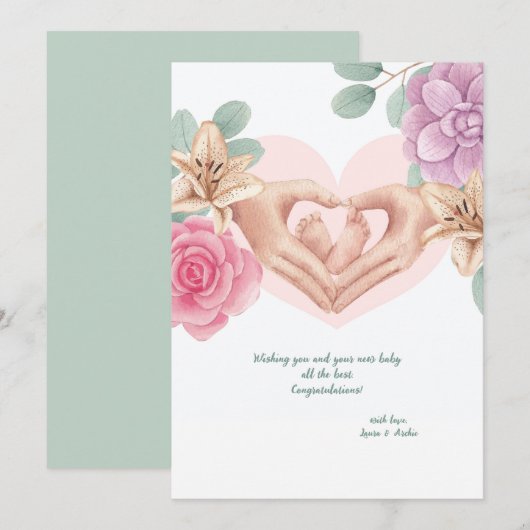 Welkom Baby Love Kaart (Voorkant / Achterkant)