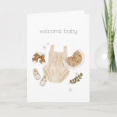 Welkom Baby Meisje Boho Gefeliciteerd Kaart (Voorkant)
